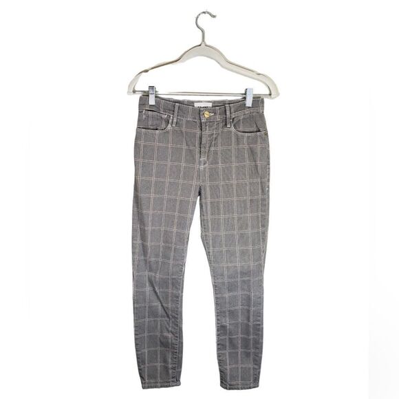 Frame Skinny Plaid Gray Jeans Ankle Size 26 - Picture 3 of 8